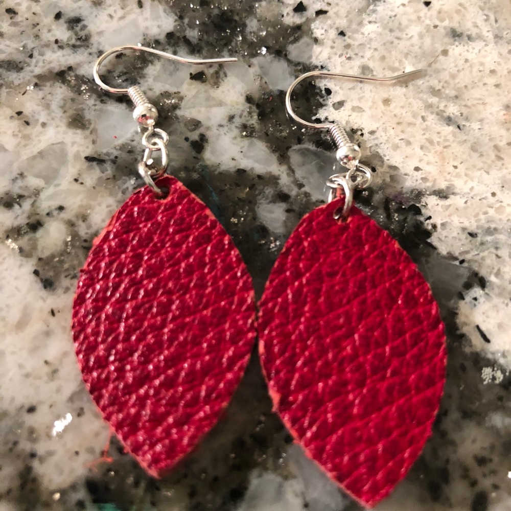 Small Red Earrings